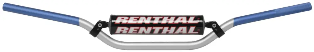 RENTHAL řidítka 7/8 (22mm) MX HANDLEBAR SILVER/BLUE RC PADDED barva stříbrná/modrá s chráničem Dokud Zásoby Vydrží